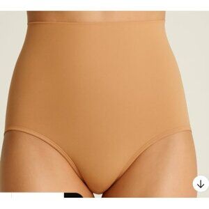 Shape By Cacique Size 14/16 Moderate Control High Waist Seamless Brief Beige